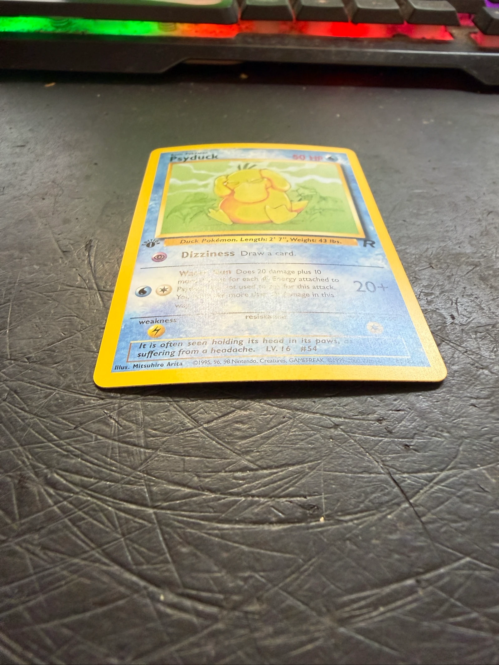 Pokemon psyduck Rocket First Edition Carta – photo 3
